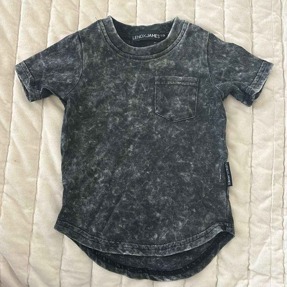 Lenox James acid wash pocket tee 6-12 months